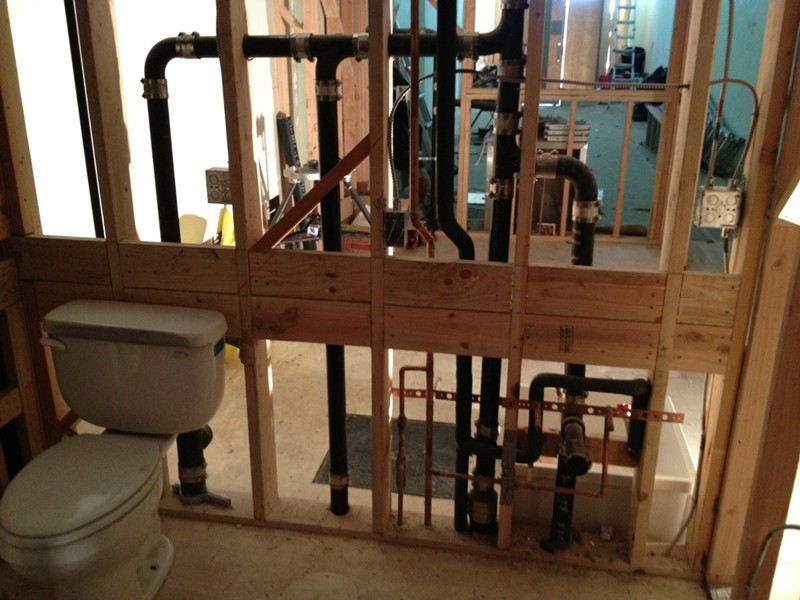 New-bathroom-construction-plumbing-project BATHROOM PLUMBING REMODELING